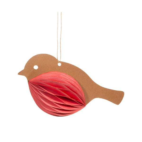 Ornament de Crăciun din hârtie Honeycomb Robin – Sass & Belle