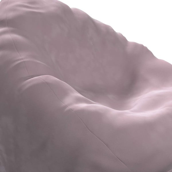 Fotoliu bean bag roz Posh Velvet - Yellow Tipi-image-1