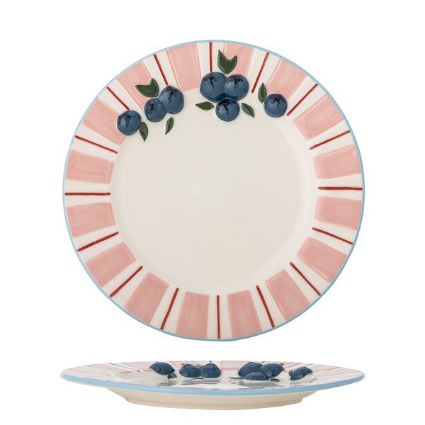 Farfurii roz/crem 4 buc. pentru desert  din gresie ø 20,5 cm Carry – Bloomingville-image-3