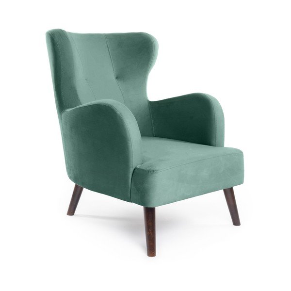 Fotoliu verde mentă wing cu tapițerie din catifea Noemye – Bonami Selection