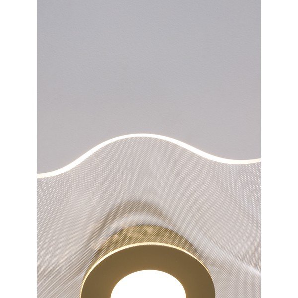 Plafonieră aurie LED din aluminiu cu abajur din sticlă acrilică 50x50 cm Siderno – Nova Luce-image-2