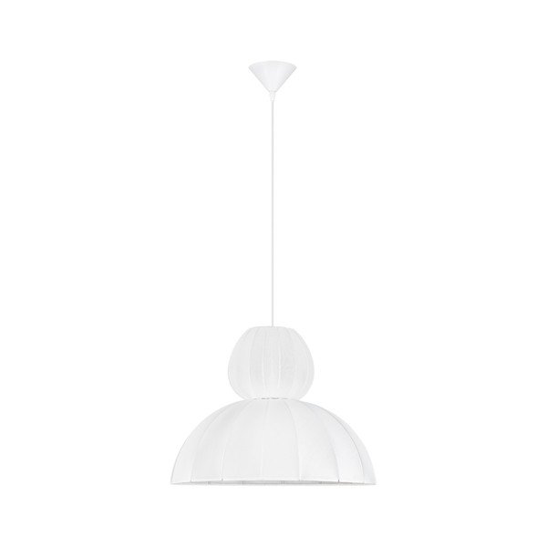 Lustră alb mat din material textil ø 50 cm Delina – Nova Luce