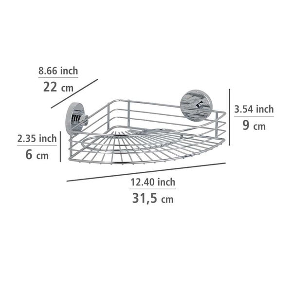 Raft autoadeziv cu sistem de prindere Vacuum-Loc pentru colț Wenko, până la 33 kg-image-4