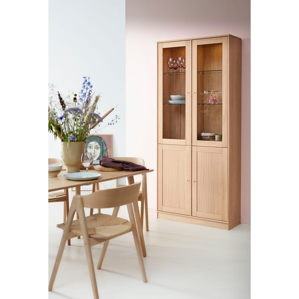 Vitrină cu iluminare în decor de stejar 89x199 cm Mistral - Hammel Furniture-image-1