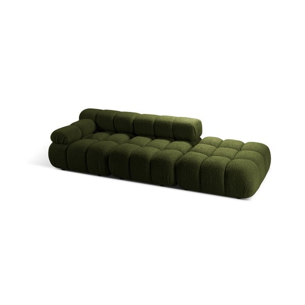 Canapea modulară verde cu tapițerie din țesătură bouclé 288 cm Bellis – Micadoni -image-3