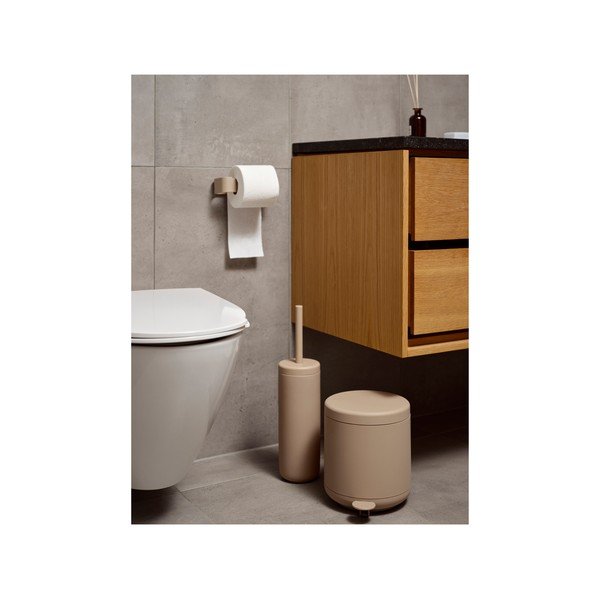 Suport pentru hârtie igienică bej de montat pe perete din metal Ume – Zone-image-1