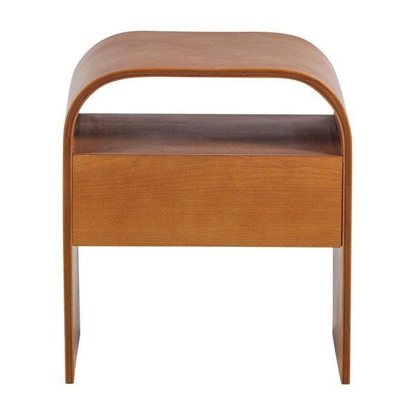 Noptieră în culoare naturală cu rafturi Momo – WOOOD-image-3