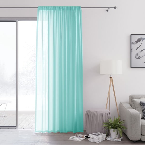 Perdea AmeliaHome Voile Pleat, 160 x 250 cm, turcoaz-image-2