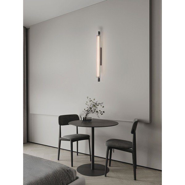 Aplică de perete negru-mat LED cu intensitate reglabilă din aluminiu Glovia – Nova Luce-image-1