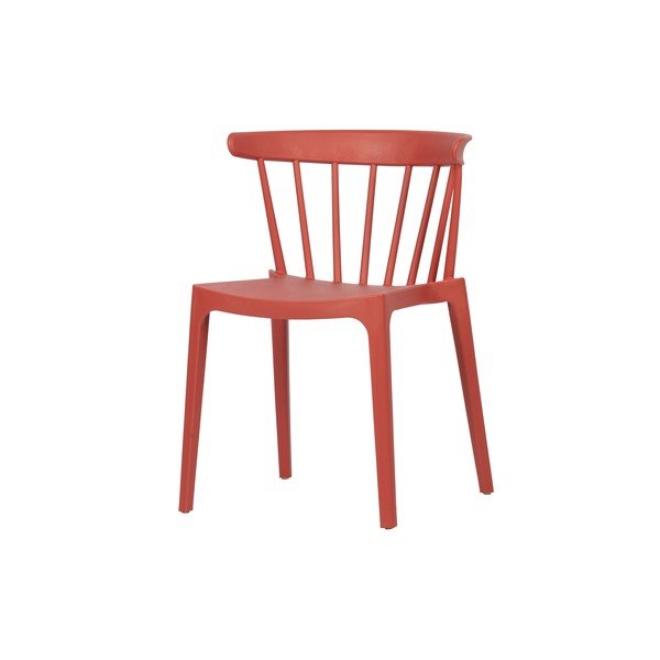 Scaun din plastic adecvat interior/exterior WOOOD Bliss, roz închis-image-1