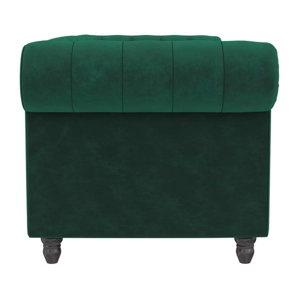 Canapea verde-închis extensibilă cu tapițerie din catifea 236 cm Felix – Støraa-image-4
