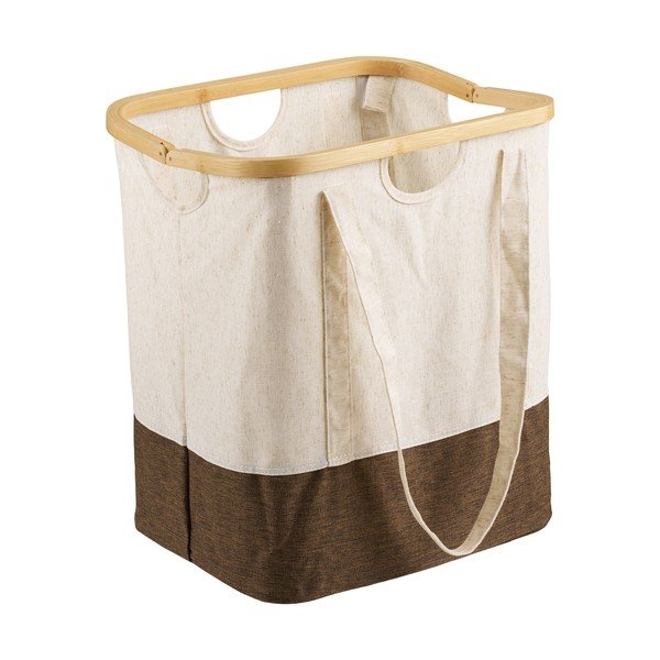 Coș de rufe maro/crem din material textil Noto – House Nordic