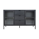 Comodă neagră din metal 140x85 cm Dalby – House Nordic