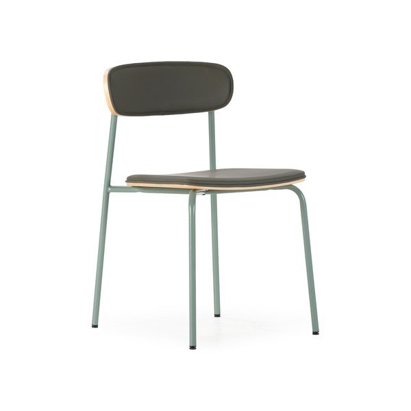 Scaune de dining verde-închis stivuibile 2 buc. tapițate Saula – Marckeric