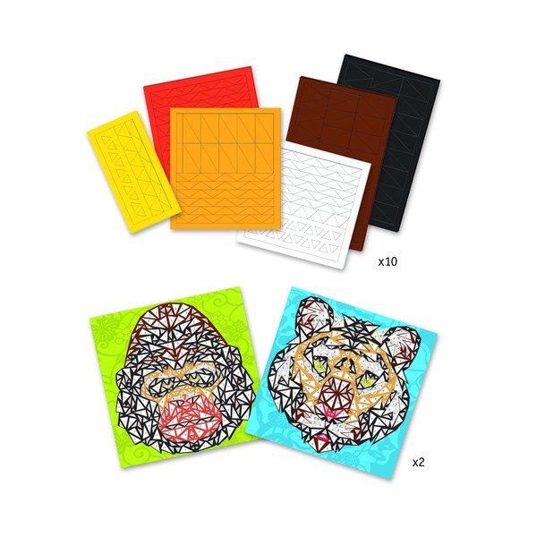 Set DIY pentru 2 mozaicuri Djeco ZOO-image-1