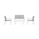 Set mobilier de grădină alb din aluminiu pentru 4 persoane Kallen   – Bizzotto