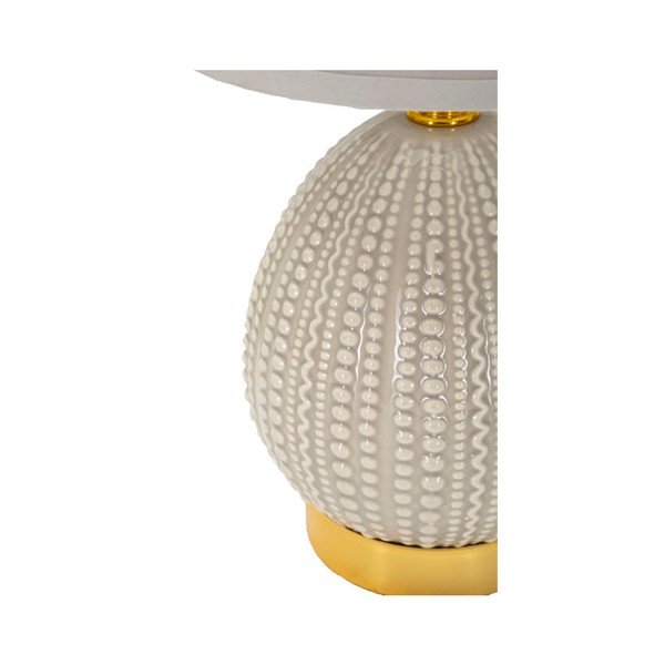 Veioză gri deschis din ceramică cu abajur textil (înălțime 30,5 cm) Flavi – Mauro Ferretti-image-3