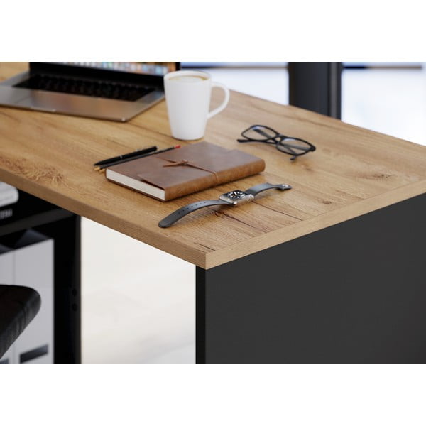 Birou cu aspect de stejar 146x145 cm Lissabon - Germania-image-2