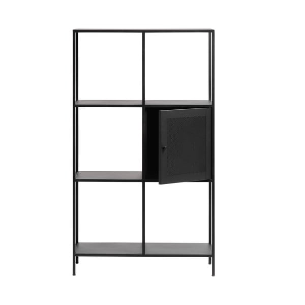 Bibliotecă neagră din metal 80x138 cm Malibu – Unique Furniture-image-4