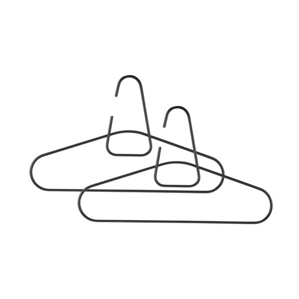 Set de 2 umerașe din metal Zone A-hanger, negru-image-1