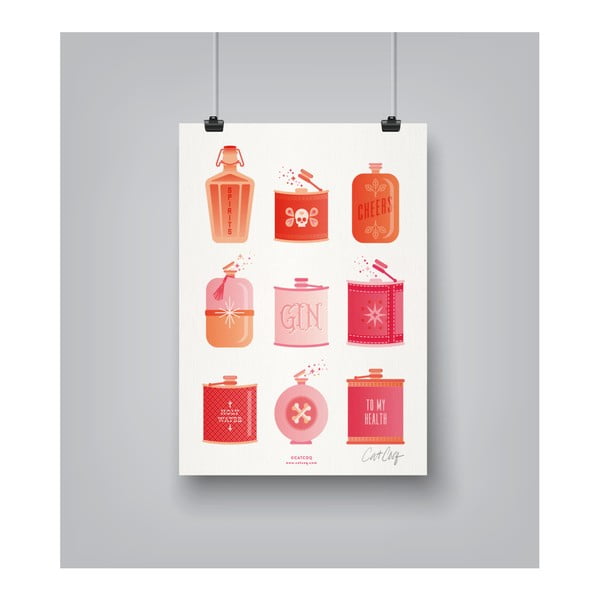 Poster Americanflat Americanflat Flask Collection, 30 x 42 cm