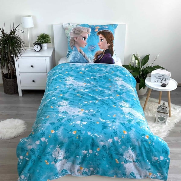 Lenjerie de pat pentru copii din bumbac pentru pat de o persoană 140x200 cm Frozen – Jerry Fabrics-image-3