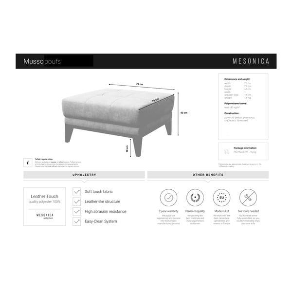 Taburet MESONICA Musso, maro coniac-image-4