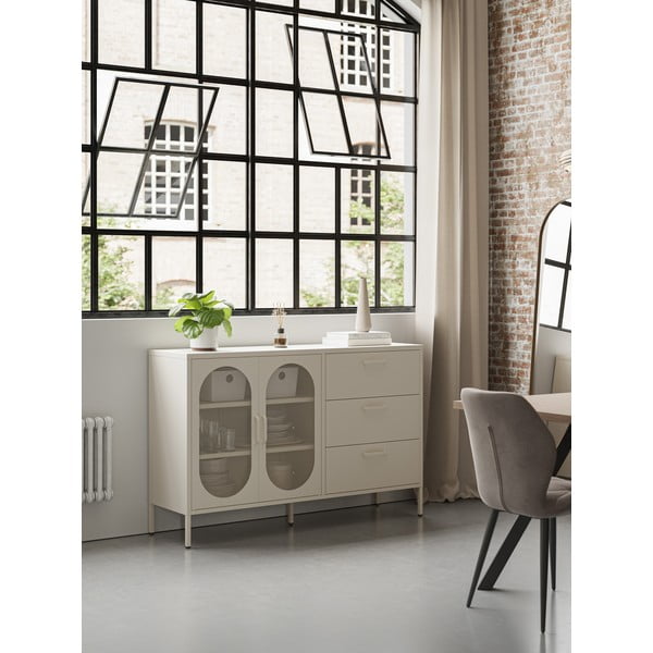 Comodă crem 140x90 cm Diora – Marckeric-image-1