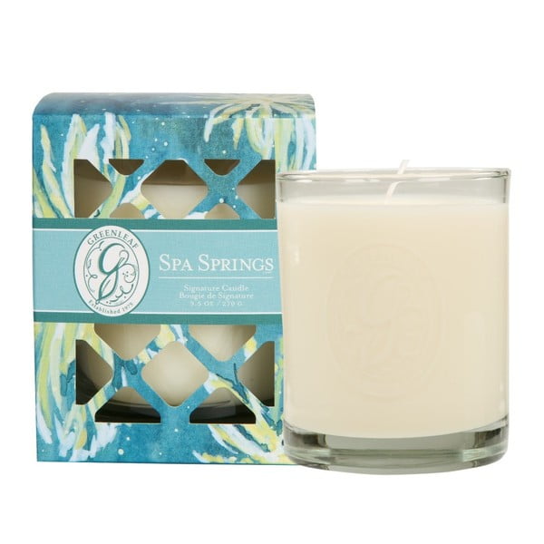 Lumânare parfumată Greenleaf Signature Spa Springs, aromă de bergamot, 80 de ore