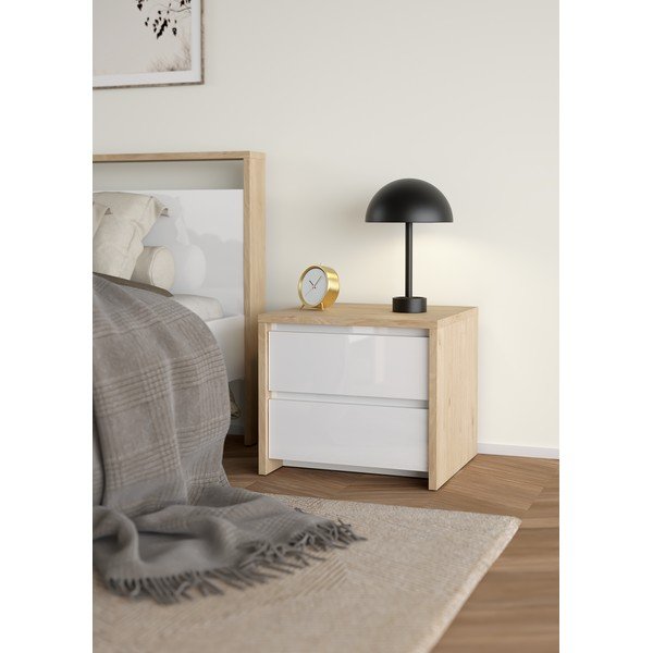 Noptieră albă-în culoare naturală Next – Tvilum-image-1