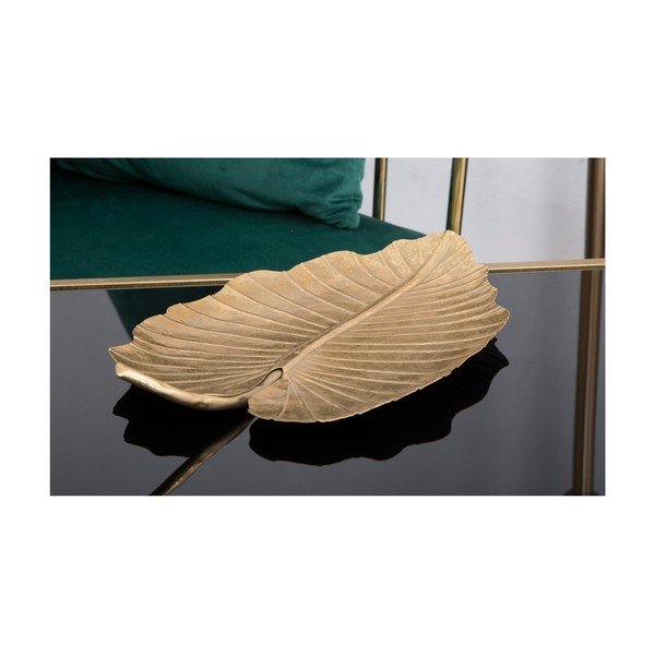 Decorațiune Mauro Ferretti Leaf, 35,5 x 23 cm, auriu-image-1