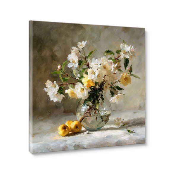 Tablou cu ramă imprimat 70x70 cm Apple Flowers – Styler-image-4