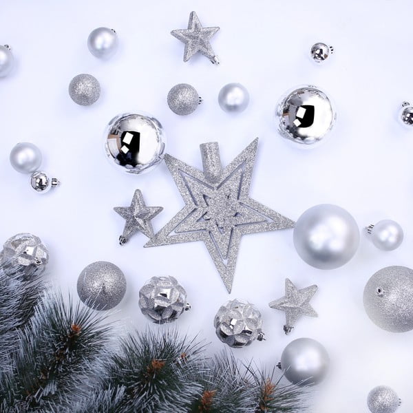 Set 100 decorațiuni de Crăciun DecoKing Star