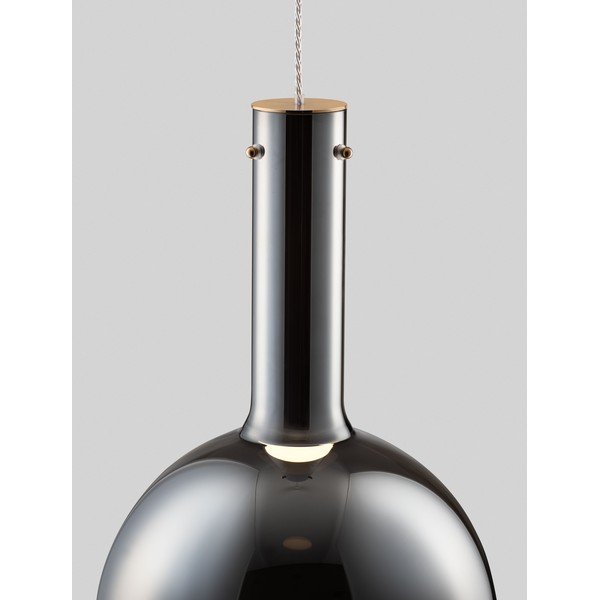 Lustră gri LED cu intensitate reglabilă din sticlă ø 30 cm Nostos – Nova Luce-image-1