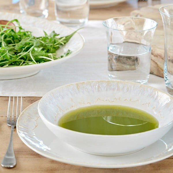 Farfurie albă din gresie ø 27 cm Taormina – Casafina-image-2