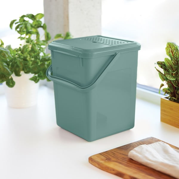 Container verde pentru deșeuri compostabile 8 l - Rotho-image-1