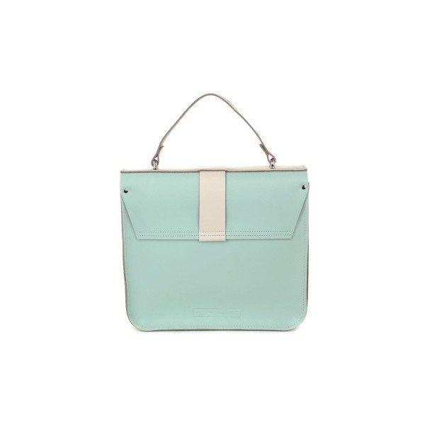 Poșetă din piele  Brix + Bailey Onslow, verde mentă-image-2