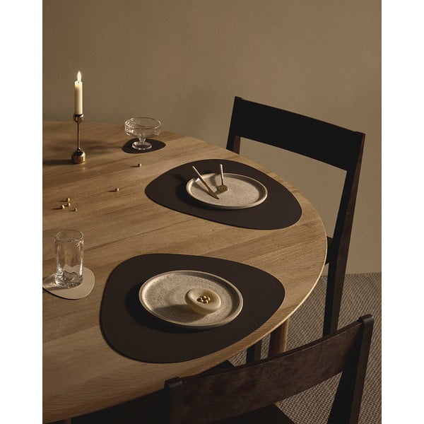 Suport pentru farfurii din piele ecologică 37x44 cm Curve L Double Nupo – LIND DNA-image-1