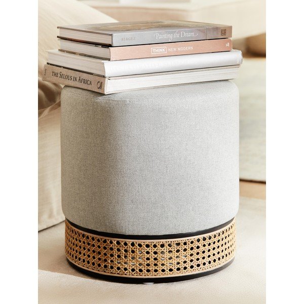 Puf Westwing Collection Mara, gri deschis-image-3