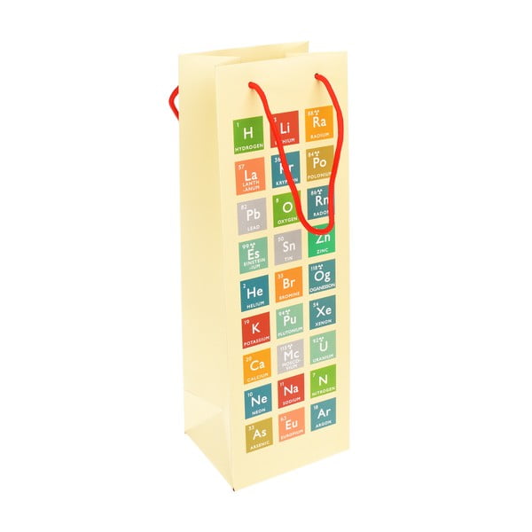 Pungă de cadou pentru vin 12x36 cm Periodic Table - Rex London
