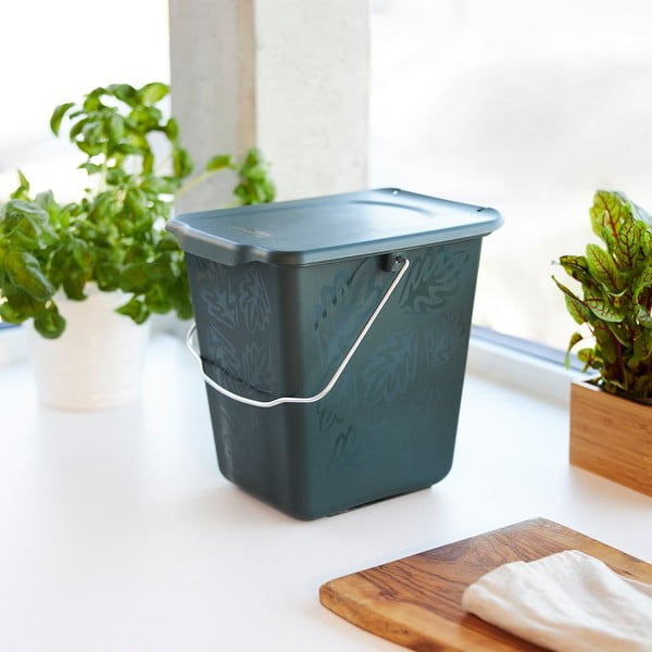 Container pentru deșeuri compostabil verde închis 7 l Greenlije - Rotho-image-3