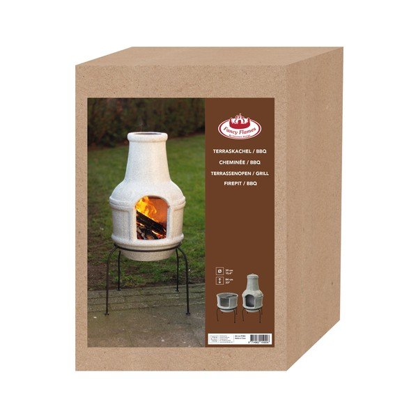 Vatră din ceramică cu suport Esschert Design BBQ, mic-image-2