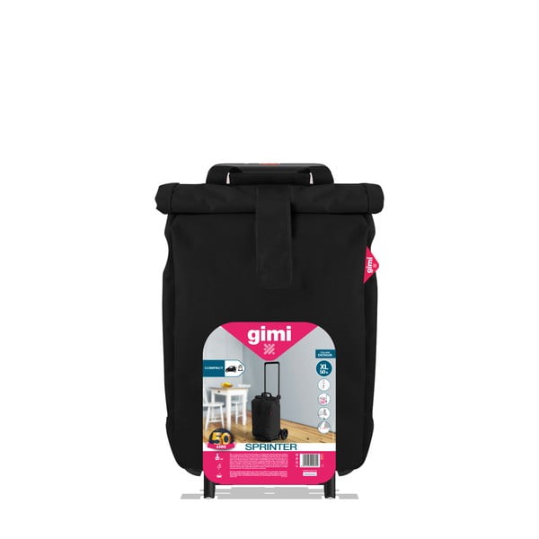 Cărucior de cumpărături Vileda Gimi, 50 l, negru-image-2