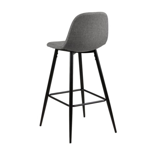 Scaun bar cu baza metalică Actona Wilma, gri deschis-image-2