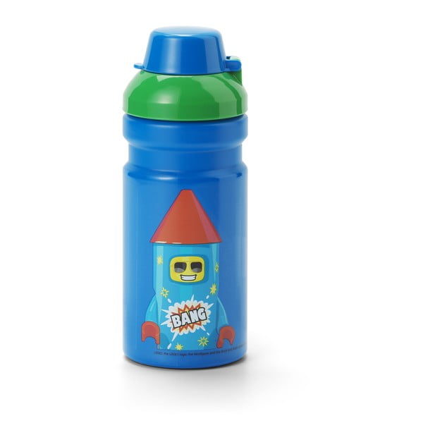 Sticlă pentru copii albastră 390 ml Rocket – LEGO®