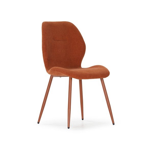 Scaune de dining teracotă 4 buc. tapițate Ansu – Marckeric