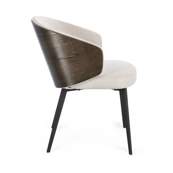 Scaun de living bej cu cotiere tapițat Kinsley – Bizzotto-image-2