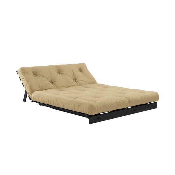 Canapea variabilă Karup Design Roots Black/Wheat Beige-image-4