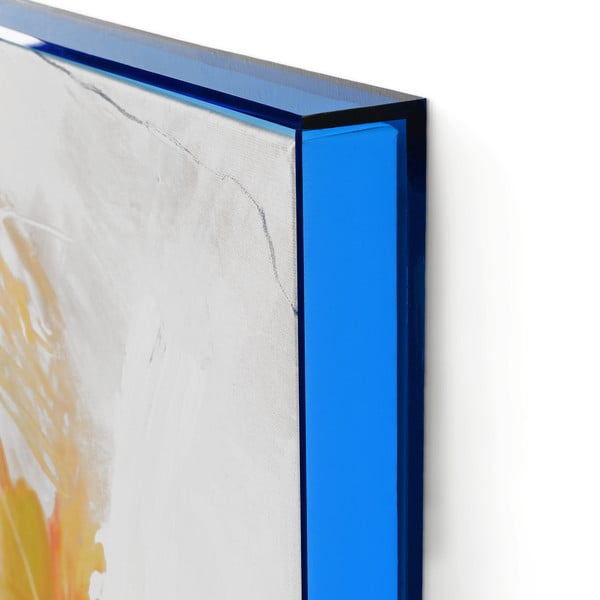 Tablou cu detalii pictate manual 102x102 cm Confidential Blue – Malerifabrikken-image-2