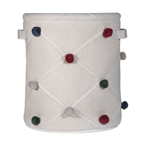 Coș de jucării pentru copii crem din material textil ø 30x35 cm Creme – Kindsgut